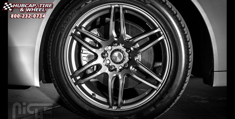 vehicle gallery/acura tl niche nr6 m105 18x8  Anthracite & Milled Spoke wheels and rims