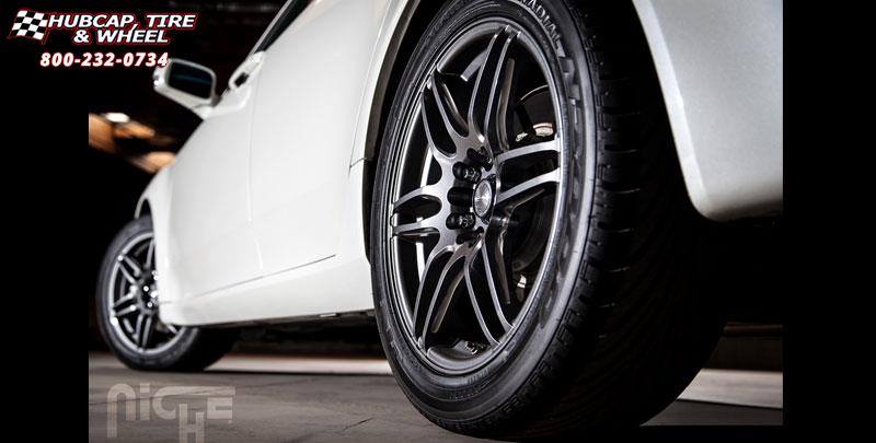 vehicle gallery/acura tl niche nr6 m105 18x8  Anthracite & Milled Spoke wheels and rims