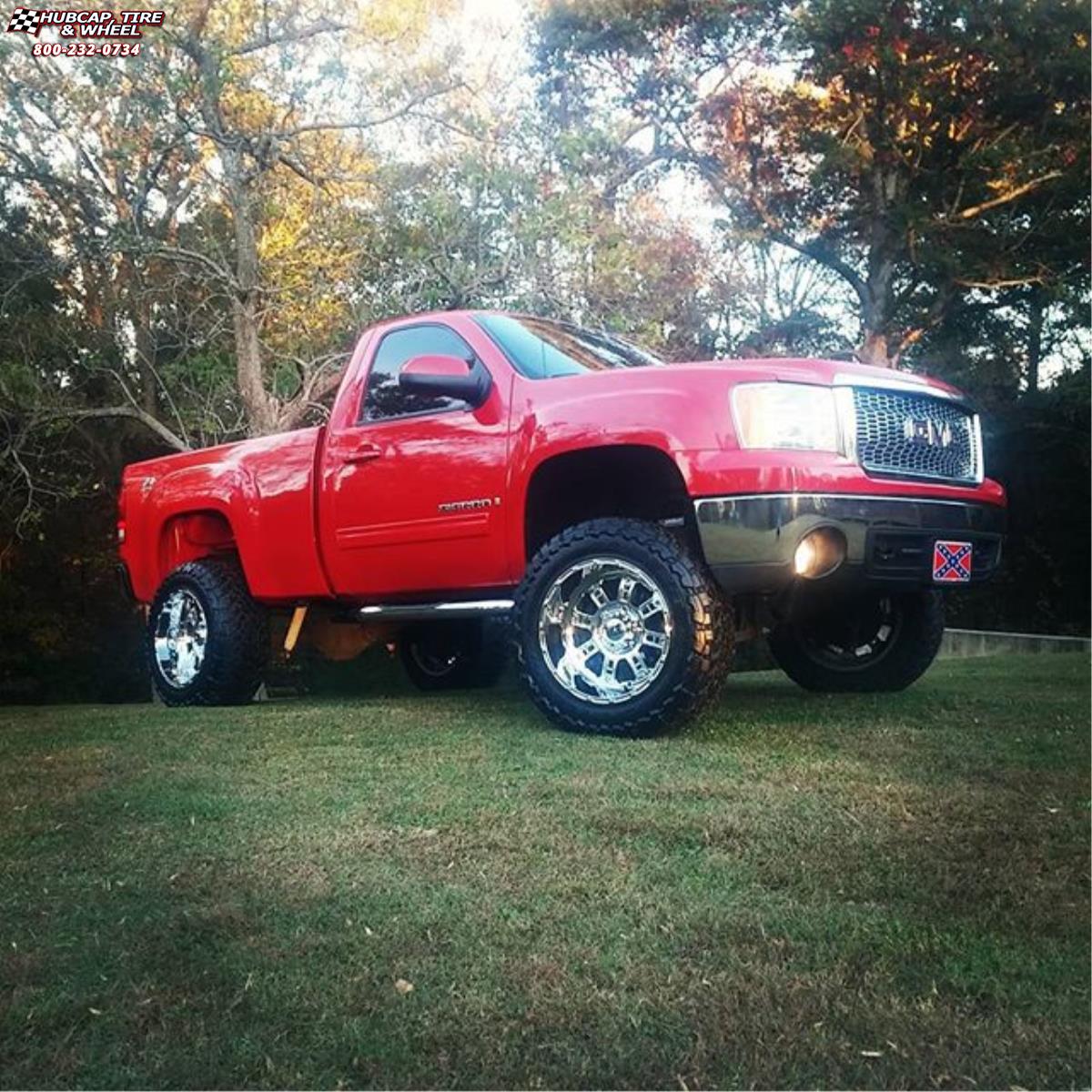 vehicle gallery/gmc sierra 1500 xd series xd809 riot x  Chrome wheels and rims