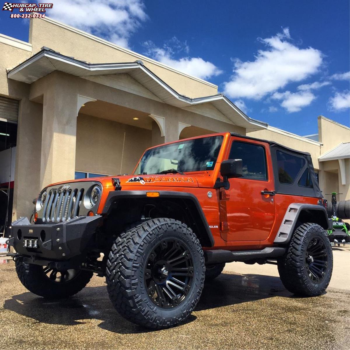 vehicle gallery/jeep wrangler xd series xd810 brigade  Black wheels and rims