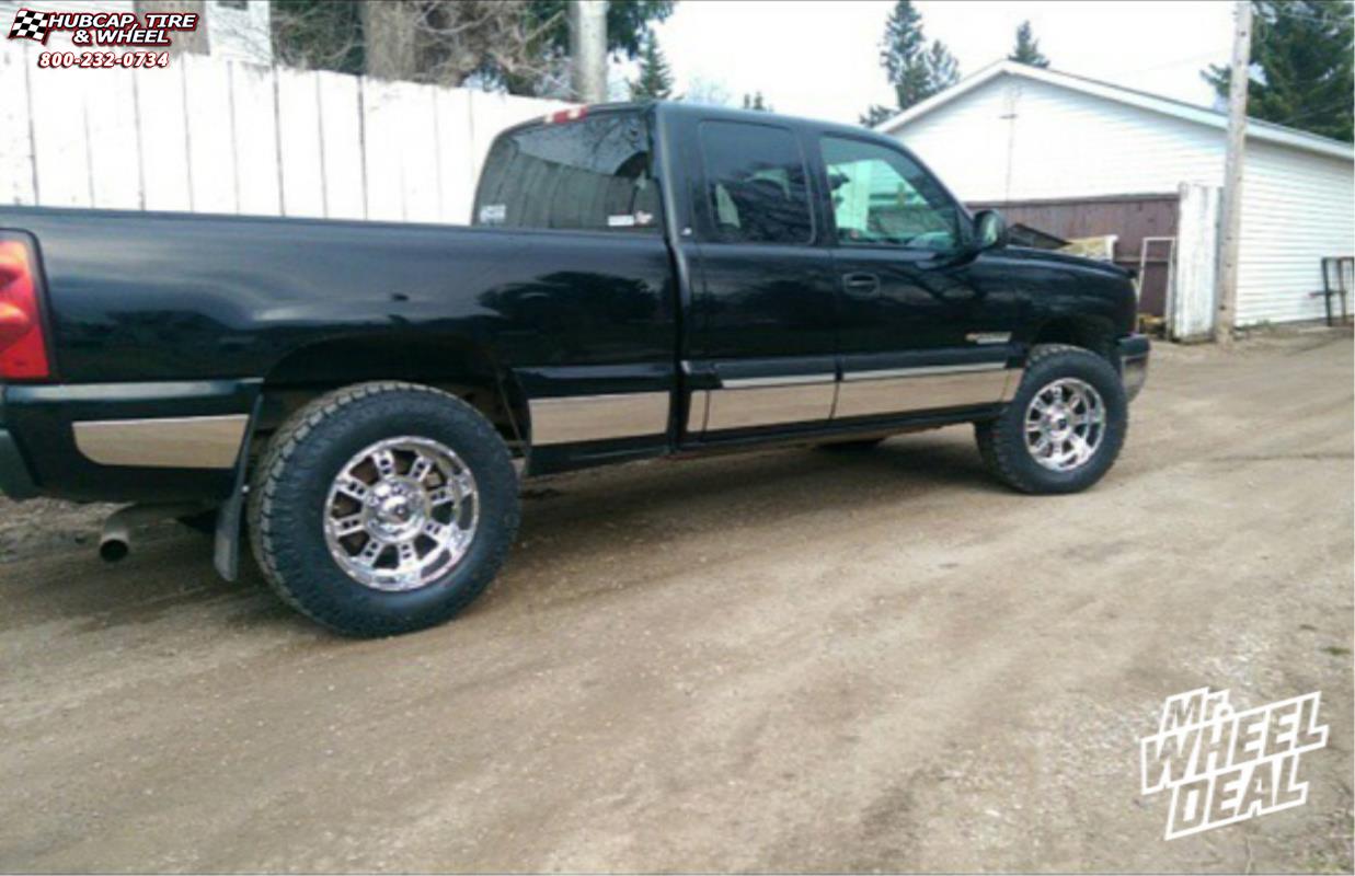 vehicle gallery/2005 chevrolet silverado 1500 xd series xd809 riot 18x9  Chrome wheels and rims