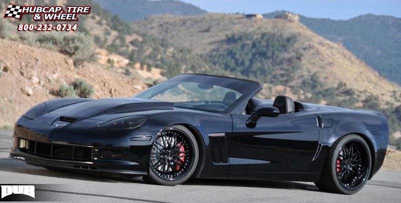 vehicle gallery/chevrolet corvette dub dub x 13 19X10  Black w/ Red Accents wheels and rims