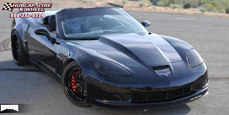 vehicle gallery/chevrolet corvette dub dub x 13 19X10  Black w/ Red Accents wheels and rims