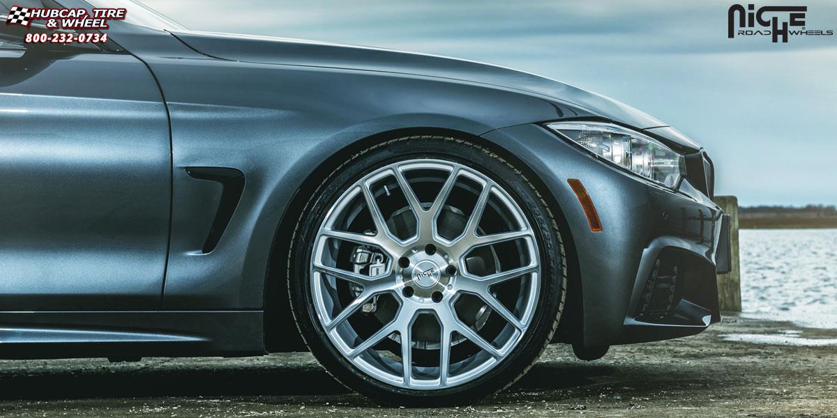 vehicle gallery/bmw 428 gran coupe niche intake m160 20x9  Silver & Machined wheels and rims