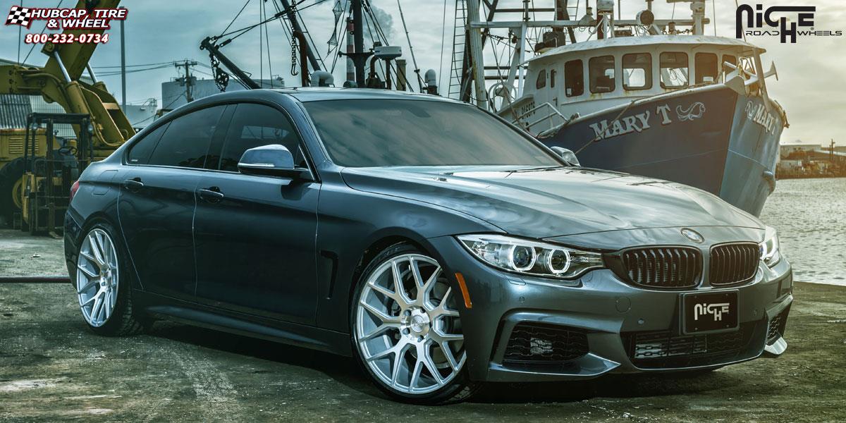 vehicle gallery/bmw 428 gran coupe niche intake m160 20x9  Silver & Machined wheels and rims