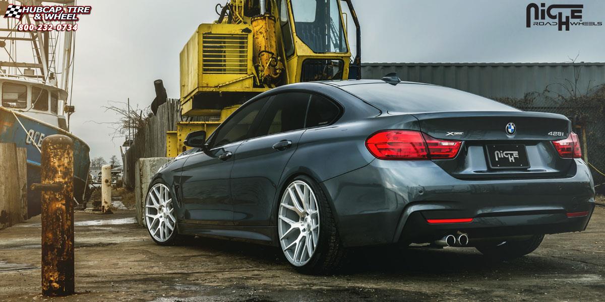 vehicle gallery/bmw 428 gran coupe niche intake m160 20x9  Silver & Machined wheels and rims