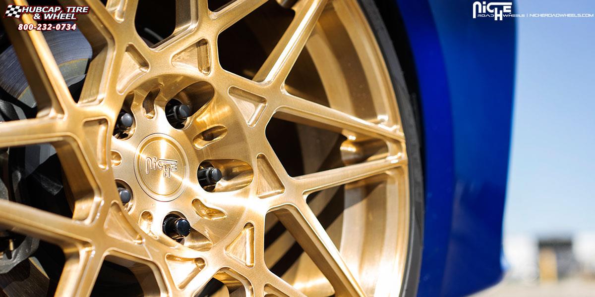 vehicle gallery/lexus rc f niche alpine d 20x9  Brushed Gold Gloss wheels and rims