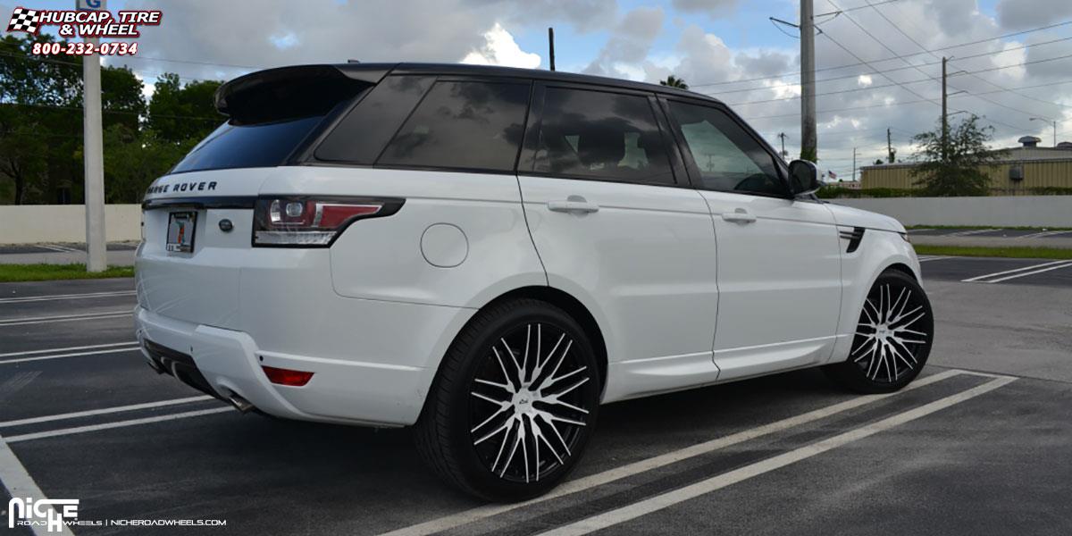 vehicle gallery/land rover range rover niche anzio m164 22x105  Gloss Black wheels and rims