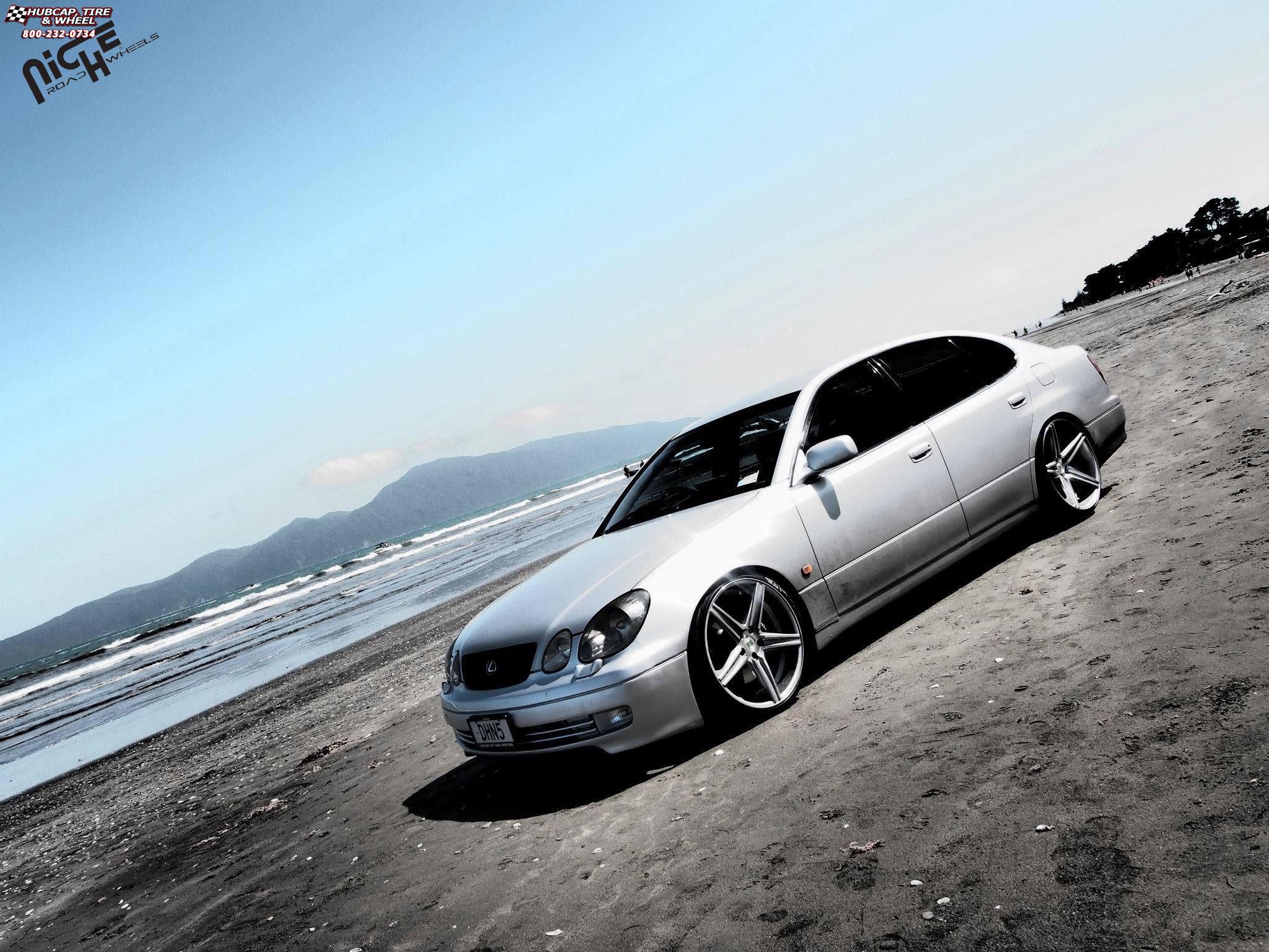 vehicle gallery/lexus gs niche apex m125  Silver & Machined wheels and rims