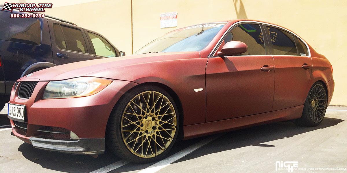 vehicle gallery/bmw 330i niche citrine m155 19x85  Bronze wheels and rims