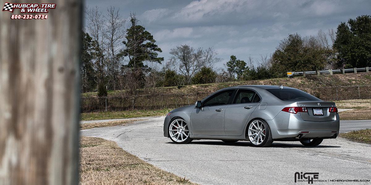 vehicle gallery/acura tsx niche essen m146 20x10  Silver & Machined wheels and rims