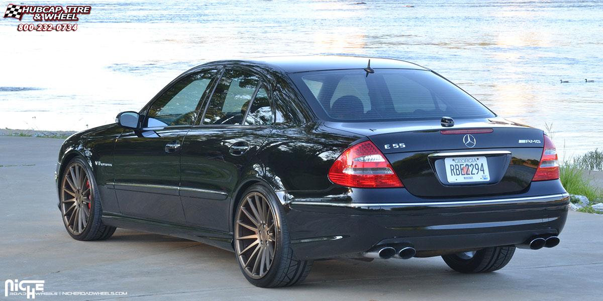 vehicle gallery/mercedes benz e55 amg niche form m158 20x85  Bronze wheels and rims
