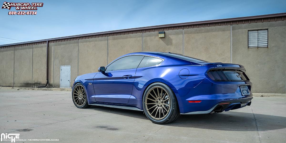 vehicle gallery/ford mustang niche form m158 20x85  Bronze wheels and rims