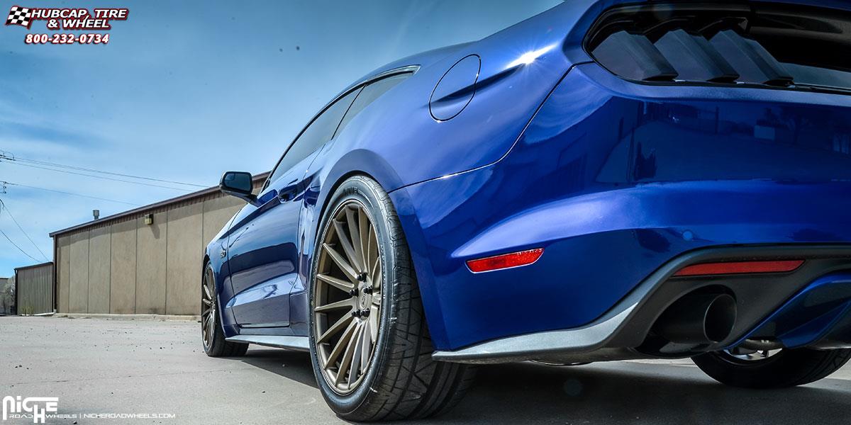 vehicle gallery/ford mustang niche form m158 20x85  Bronze wheels and rims