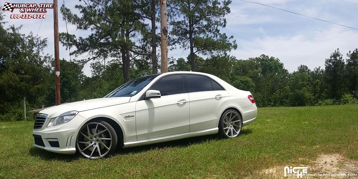 vehicle gallery/mercedes benz e63 niche intake m160 20x95  Silver & Machined wheels and rims
