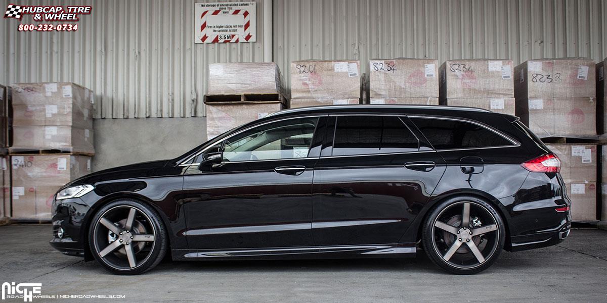 vehicle gallery/ford mondeo niche milan m134 19x85  Black & Machined with Dark Tint wheels and rims