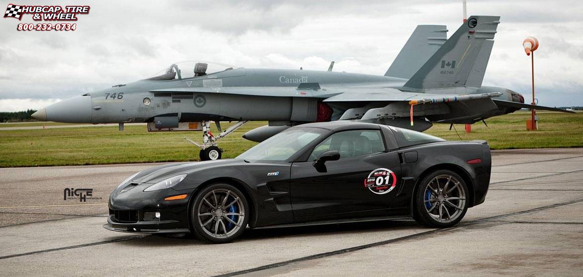 vehicle gallery/chevrolet corvette niche monza  Brushed | Double Dark Tint wheels and rims