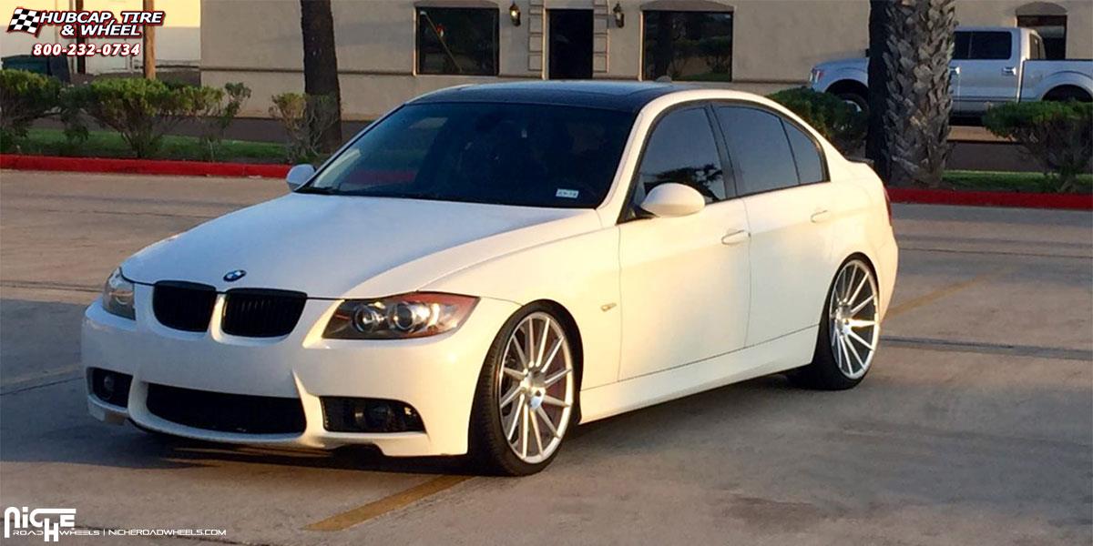 vehicle gallery/bmw 335i niche surge m112 20x85  Silver & Machined wheels and rims