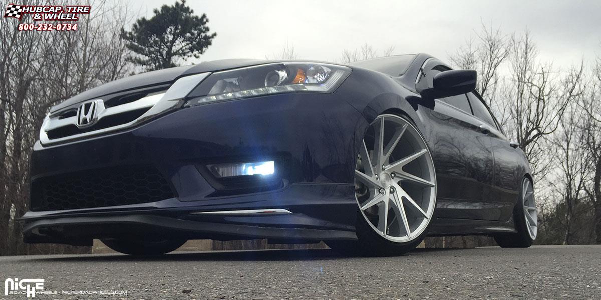 vehicle gallery/honda accord niche surge m112 20x105  Silver & Machined wheels and rims