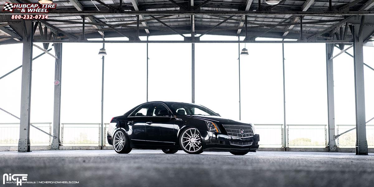 vehicle gallery/cadillac cts niche surge m112  Silver & Machined wheels and rims