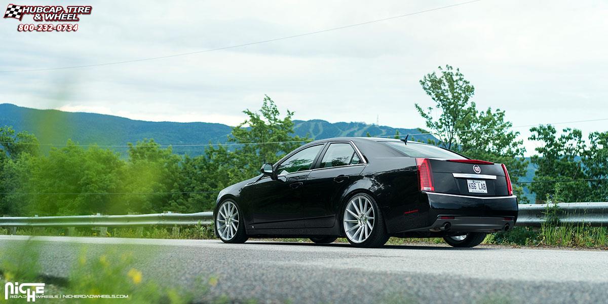 vehicle gallery/cadillac cts niche surge m112  Silver & Machined wheels and rims