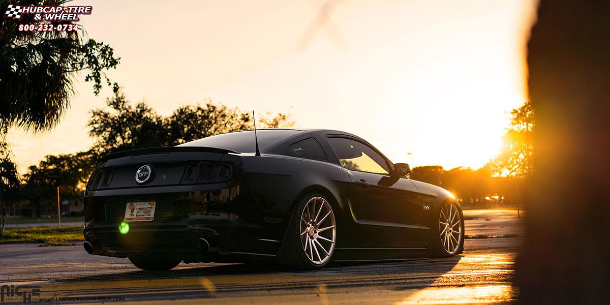 vehicle gallery/ford mustang niche surge m114 20x9  Polished Rose Gold wheels and rims