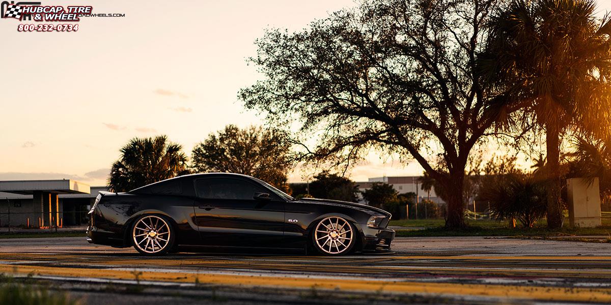 vehicle gallery/ford mustang niche surge m114 20x9  Polished Rose Gold wheels and rims