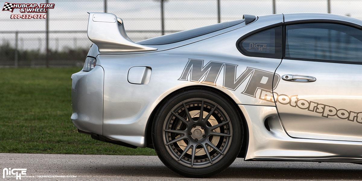 vehicle gallery/toyota supra niche vicenza 19x10  Gloss Anthracite wheels and rims