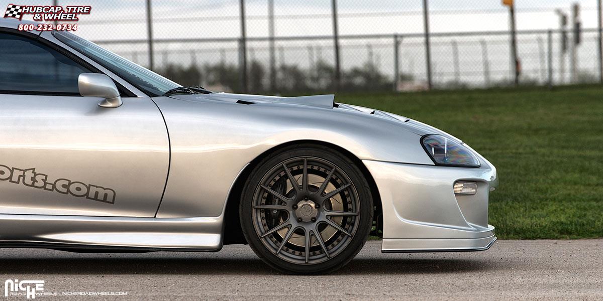 vehicle gallery/toyota supra niche vicenza 19x10  Gloss Anthracite wheels and rims