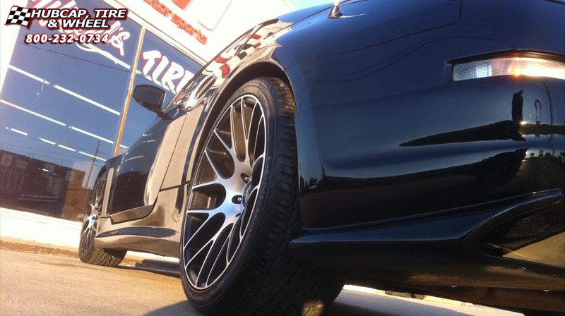 vehicle gallery/nissan 350z niche circuit m108 20x85  Black & Machined wheels and rims