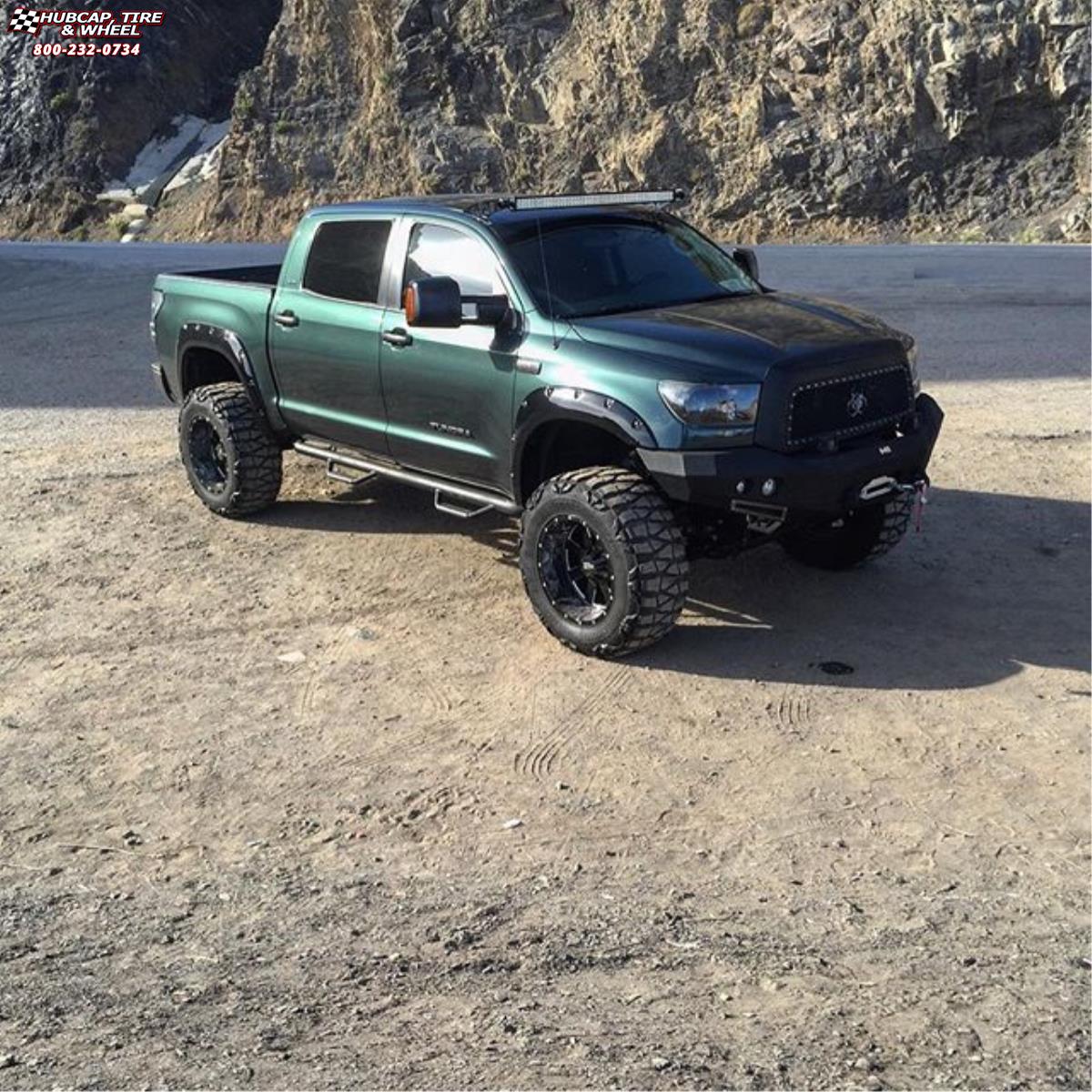 vehicle gallery/2008 toyota tundra moto metal mo962  Gloss Black & Milled wheels and rims