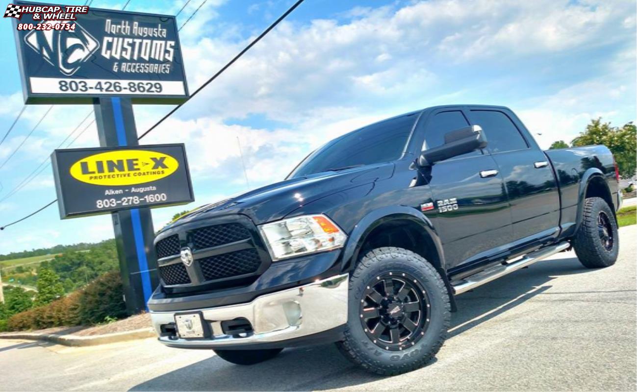 vehicle gallery/ram 1500 moto metal mo962  Gloss Black & Milled wheels and rims