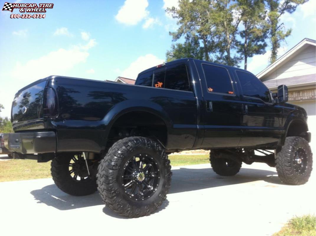 vehicle gallery/ford f 250 xd series xd795 hoss x  Gloss Black wheels and rims