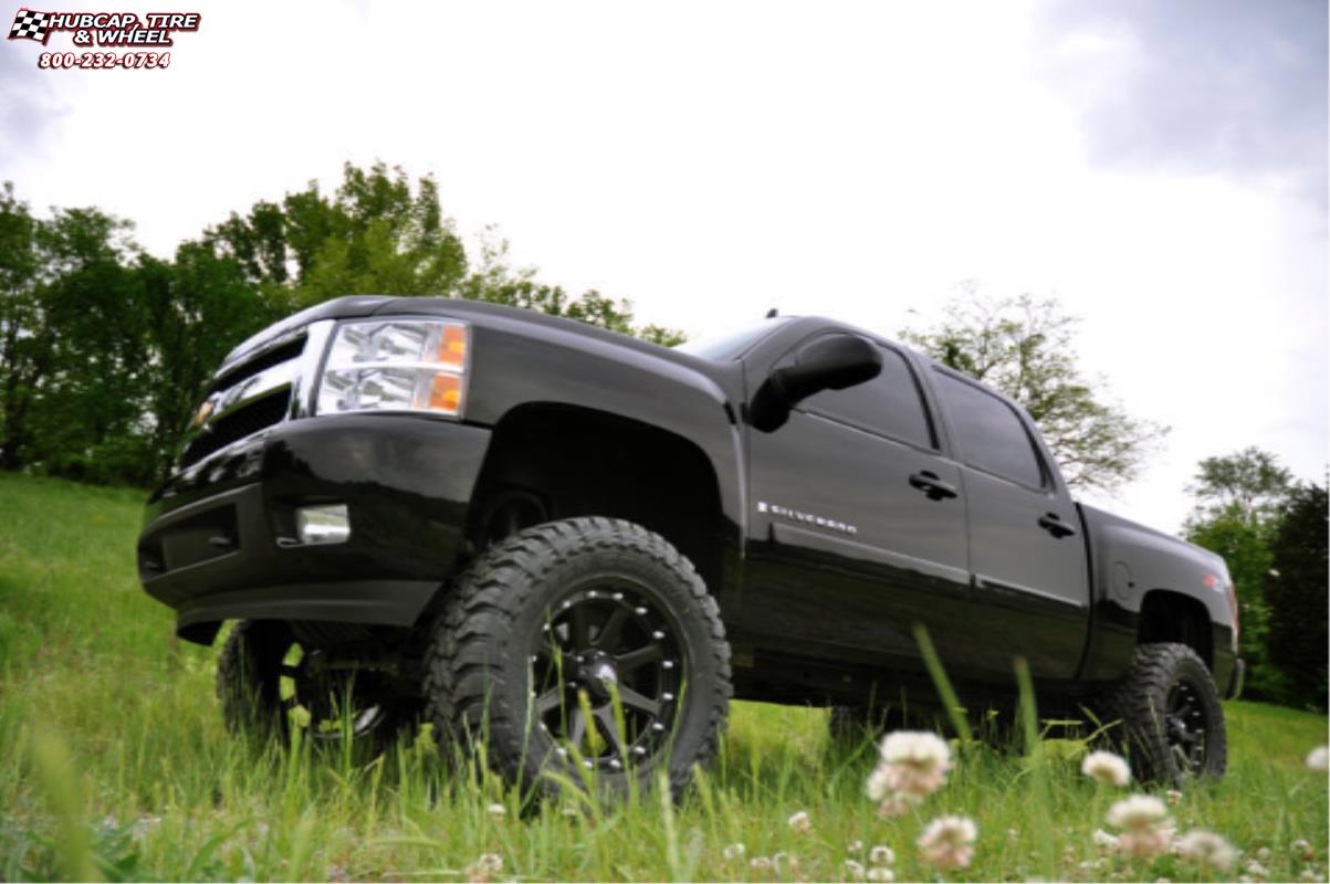 vehicle gallery/chevrolet silverado 1500 xd series xd798 addict  Matte Black wheels and rims