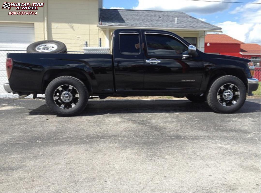 vehicle gallery/chevrolet colorado xd series xd797 spy x  Gloss Black Machined wheels and rims
