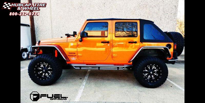 vehicle gallery/jeep wrangler fuel throttle d513 18X10  Matte Black & Milled wheels and rims
