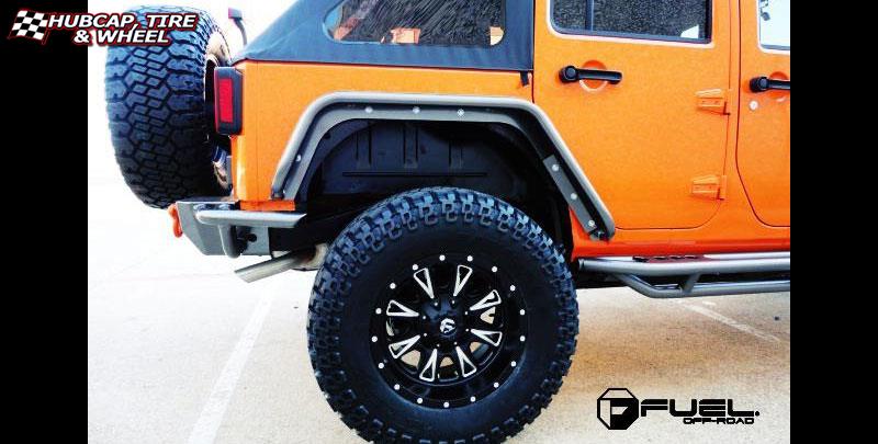 vehicle gallery/jeep wrangler fuel throttle d513 18X10  Matte Black & Milled wheels and rims