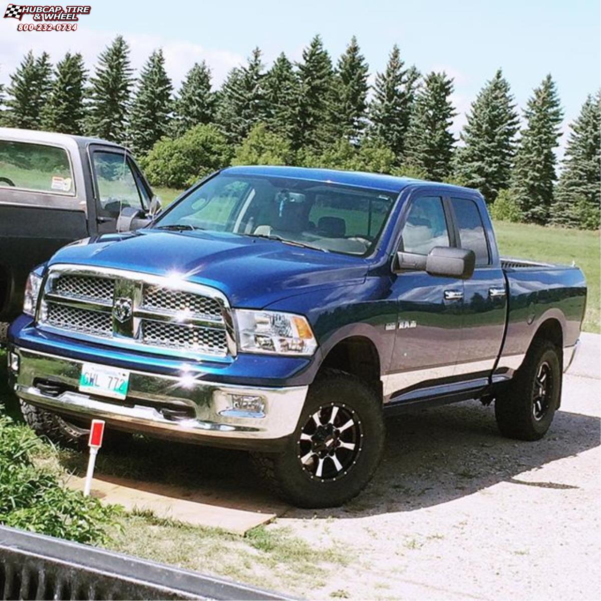 vehicle gallery/ram 1500 moto metal mo970  Gloss Black Machined Face wheels and rims