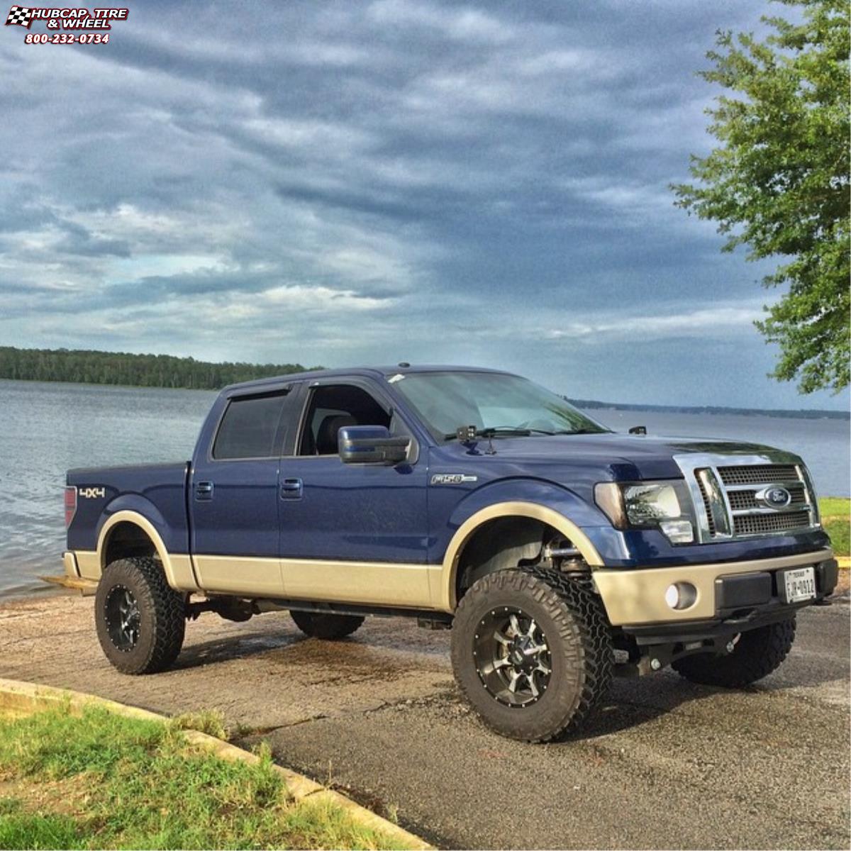 vehicle gallery/ford f 150 moto metal mo970  Gloss Black Machined Face wheels and rims