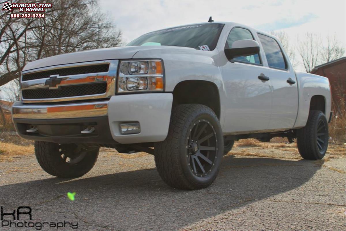 vehicle gallery/chevrolet silverado 1500 xd series xd818 heist  Satin Black wheels and rims