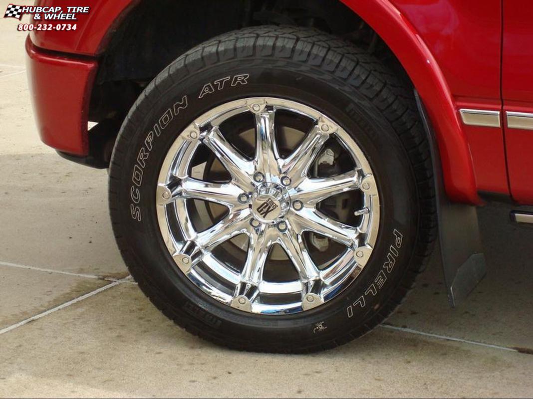 vehicle gallery/2010 ford f 150 xd series xd779 badlands x  Chrome wheels and rims