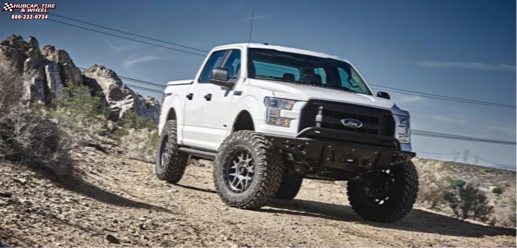 vehicle gallery/ford f 150 xd series xd127 bully x  Matte Gray and Black Ring wheels and rims