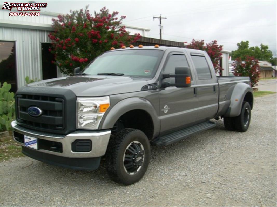 vehicle gallery/2012 ford f 350 super duty moto metal mo963  Matte Black Machined wheels and rims