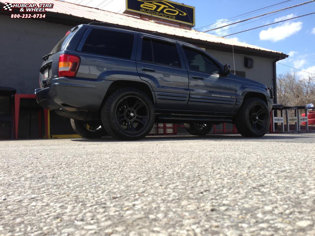 vehicle gallery/jeep grand cherokee xd series xd801 crank  Matte Black wheels and rims