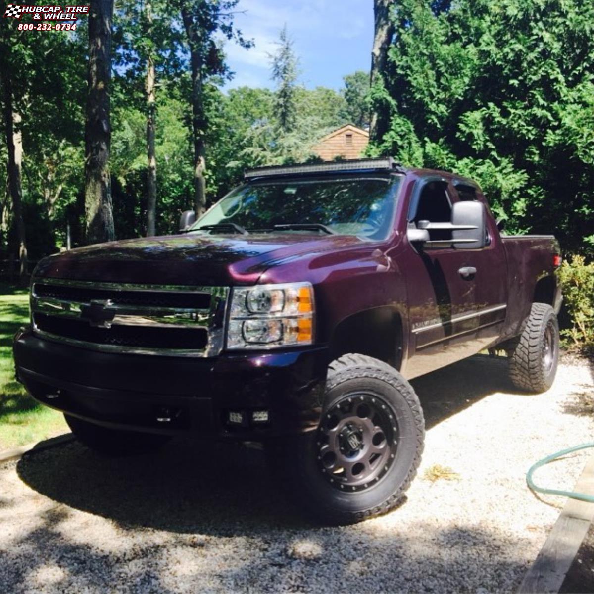 vehicle gallery/chevrolet silverado 1500 xd series xd126 enduro pro x  Matte Gray and Black Ring wheels and rims