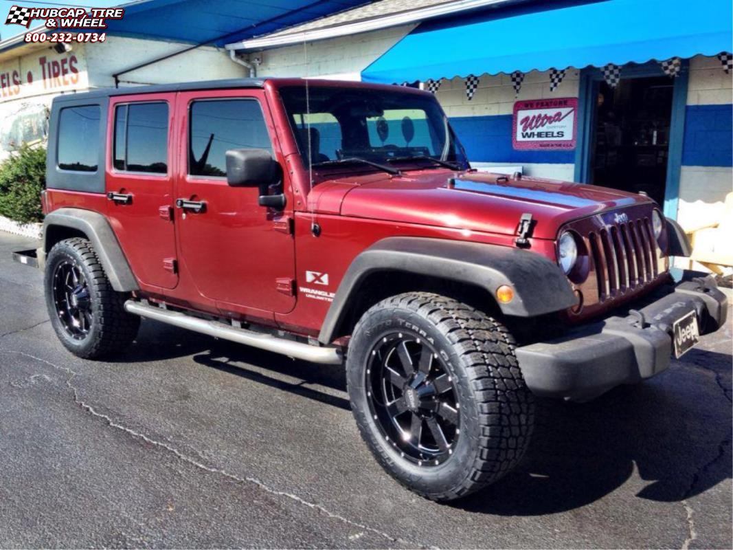 vehicle gallery/jeep wrangler moto metal mo962  Gloss Black & Milled wheels and rims