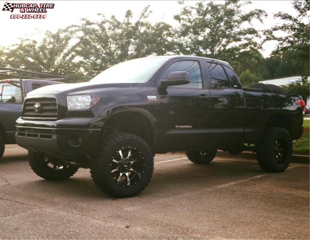 vehicle gallery/2007 toyota tundra moto metal mo970  Gloss Black Machined Face wheels and rims