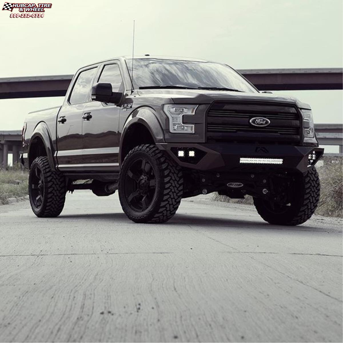 vehicle gallery/ford f 150 xd series xd811 rockstar 2  Black wheels and rims