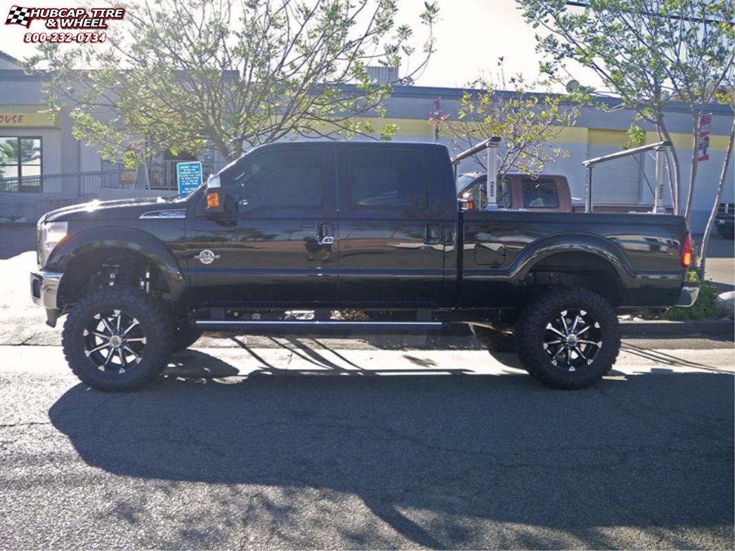 vehicle gallery/ford f 250 xd series xd779 badlands x  Gloss Black Machined wheels and rims