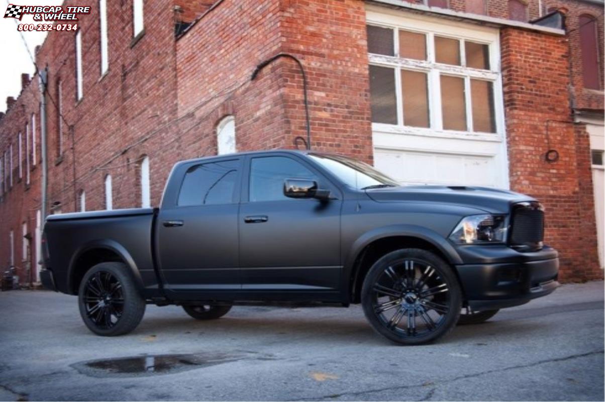 vehicle gallery/ram 1500 xd series km677 d2  Gloss Black wheels and rims